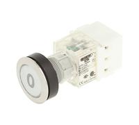 Mazo 23.000.575 botón de acero inoxidable, pulsador Tapa, bezeichungs Child 0, tast Contacto donante 2 schließer y rosca, transparente (2 unidades)