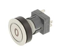 Mazo 23.000.902 Impresión botón anillo Acero Inoxidable, iluminación, rotulación Símbolo 0, iluminado Elektronik Contacto donante con función de Salto y 1 Cambio, LED 24 V, color blanco (2 unidades)