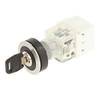 Mazo 23.001.524 Interruptor de llave tastend Acero Inoxidable, 2 posiciones, tast Contacto donante 1 contacto y 1 Abridor, rosca, Metálico (2 unidades)