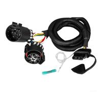 Mazo de cables de 7 pines a 4 pines con línea de marcha atrás, adaptador para camión, camioneta y remolque, conexión rápida para luz de freno, intermitente y luz trasera, color negro