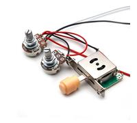 Mazo De Cables De Guitarra Circuito De Control De Arnés De Cableado De 1 V Y 1 T Para Guitarra Eléctrica TL A/B500K Longitud De Mango De 15 Mm Y Electrónica(Yellow)