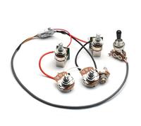 Mazo De Cables De Guitarra Conjunto De Cables Precableados Que Se Pueden Cortar En Un Solo Potenciómetro 2T2V 500K Para Guitarra Eléctrica LP