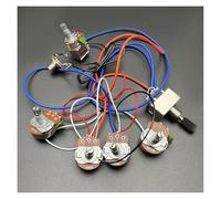 Mazo De Cables De Guitarra Kit De Cableado Kit De Arnés De Cableado Para Guitarra Eléctrica Fabricado Con Material Metálico Conector De Potenciómetro 2V2T Interruptor De 3 Vías Para Piezas De Guitarra