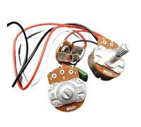 Mazo De Cables De Guitarra Kit De Cableado Kit De Cableado De Bajo Precableado Para Bajo Precision Potenciómetros Grandes De 250 K 1 Conector De Volumen Y 1 Conector De Tono Base De 24 Mm