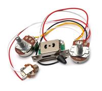 Mazo De Cables De Guitarra Kit De Cableado Para Conjunto De Cableado De Guitarra Eléctrica ST/SQ Cableado 1T1V Big Electronic (500K) Interruptor De Tres Posiciones Cromado