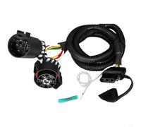 Mazo de cables de remolque de 7 pines a 4 pines con línea de marcha atrás, accesorios para camión camioneta para caravanas, resistente al agua, protección contra la corrosión, conexión rápida y