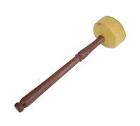 Mazo de Cuenco para Cantar, Palo de Mazo de Fieltro de Madera Dura Hecho a Mano para Cuenco de Canto de Budismo Tibetano (loto de diez pétalos amarillo)