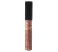 Mazo de Cuenco Tibetano Hecho a Mano con Palo de Madera de Melocotón y Envoltura de Cuero de Primera Calidad