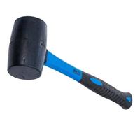Mazo de goma 500 g D.60 mm - Mango de fibra de vidrio - Resistente y ligero, Pro - D-Work