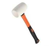 Mazo de goma con mango de fibra de vidrio para carpintería e instalación de suelos, martillo antideslizante de agarre suave para bricolaje y uso profesional, 315 x 92 x 5 (blanco)