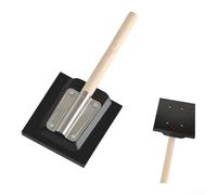 Mazo de goma grande, 17 x 16 x 3,5 cm para instalación de azulejos y pisos, golpear suavemente con cómodo agarre de madera, absorción de golpes para uso profesional y bricolaje (mango de madera)