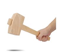 Mazo de madera natural pequeño/grande, martillo de carpintero profesional Martillo de mazo de madera Herramienta de carpintería para colocar y ensamblar muebles de madera (L)