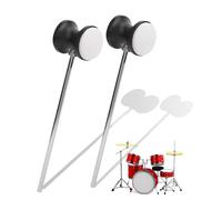Mazo De Pedal Para Bombo, 2 Piezas Repuesto Para Cabeza Maza De Pedal De Bombo Accesorios Bateristas Instrumentos De Percusión Con Cabeza Redonda De Fieltro Y Mango De Martillo De Acero Inoxidable