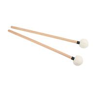 Mazo de Tambor de 2 Uds, Baqueta de Tambor de Arce de 15,35 Pulgadas con Cabezal de Fieltro, Baquetas de Percusión de Bajo Antideslizantes para Accesorio de Banda de Instrumentos(Negro)