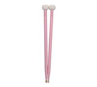Mazo de Tambor de 2 Uds, Mazo de Timbales con Cabeza de Fieltro de Lana, Palo de Timbales para Bombos, y Tambores (PINK