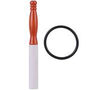 Mazo para cuenco tibetano con golpeador de goma y mango de madera, accesorio para cuencos tibetanos de cristal, mazo de goma duradero para meditación y sanación sonora