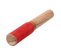 Mazo tibetano para cuenco de canto de madera/gamuza, palo de golpeador de madera tibetano con cabeza envuelta en cuero (diseño 04)