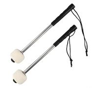 Mazos de bombo con cabeza de fieltro, mazos timbales con mango de acero inoxidable para banda de marcha y orquesta, batidores de percusión de fieltro de lana resistente, tambor de agarre