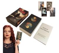 Mazos Estándar-Tarot, Tarot Red Fairy Fortune Teller Jugando A Las Cartas De La Estrella Estándar, Cartas del Tarot De Iluminación Charmal con Significados sobre Tarjetas De Tarot para Principiantes