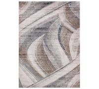 Mazovia Alfombra Beige Abstracto - Salón, Dormitorio, Comedor, Despacho - Pilas Cortas Rectángulo Certificado Oeko-Tex® Forma Irregular - Marrón Grafito Cremoso Gris - 120 x 170 cm