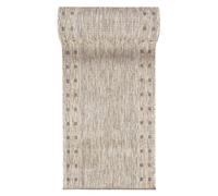 Mazovia Alfombra de Cocina - Efecto Sisal Alfombra Cocina - Alfombra Pelo Corto - Certificado Oeko-Tex - Alfombra para Cocina Balcón Terraza - In-& Outdoor - Cuidado fácil - Beige Taupe 60x425 cm