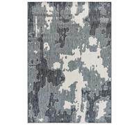 Mazovia Alfombra Granate Alfombra Exterior/Interior Abstracto - Balcón, Terraza, Patio, Pabellón, Cocina - Pilas Cortas Rectángulo Certificado Oeko-Tex® Impermeable - Azul Gris - 250 x 350 cm
