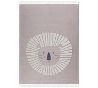 Mazovia Alfombra Marrón Infantil Animal - Sala Infantil - Pilas Cortas Rectángulo Certificado Oeko-Tex® Colorido - 140 x 200 cm