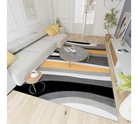 Mazovia Alfombra Modern de Salón Grande de Pelo Corto - Alfombras Salón - Alfombras de Habitación de Matrimonio, Dormitorio y Comedor - Gris Amarillo 140 x 200 cm