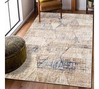 Mazovia Alfombra Moderna - Diseño Moderno Resumen de Salón Grande de Pelo Corto - Alfombras de Habitación de Matrimonio, Dormitorio y Comedor - Beige 2 140x200cm