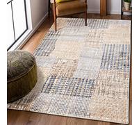 Mazovia Alfombra Moderna - Diseño Moderno Resumen de Salón Grande de Pelo Corto - Alfombras de Habitación de Matrimonio, Dormitorio y Comedor - Beige Azul 2 120x170cm