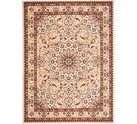 Mazovia Alfombra Moderna - Diseño Oriental de Salón Grande de Pelo Corto - Alfombras de Habitación de Matrimonio, Dormitorio y Comedor - Beige 120 x 170 cm