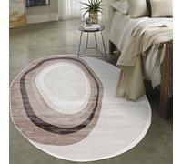 Mazovia Alfombra Moderna Irregular de Diseño Abstracto de Salón Grande de Pelo Corto - Alfombras de Habitación de Matrimonio, Dormitorio y Comedor - Beige - 160 x 220 cm