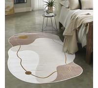 Mazovia Alfombra Moderna Irregular de Diseño Abstracto de Salón Grande de Pelo Corto - Alfombras de Habitación de Matrimonio, Dormitorio y Comedor - Beige - 140 x 200 cm
