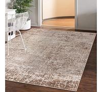 Mazovia Alfombra Moderno - Diseño Moderno de Salón Grande - Pelo Corto - Alfombras de Habitación de Matrimonio, Dormitorio y Comedor - Motivo Abstracto Vintage - Beige 240x330 cm