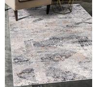 Mazovia Alfombra Moderno - Diseño Moderno de Salón Grande - Pelo Corto - Alfombras de Habitación de Matrimonio, Dormitorio y Comedor - Motivo Abstracto Vintage - Gris Beige 240x330 cm