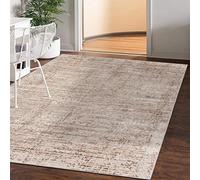 Mazovia Alfombra Moderno - Diseño Moderno de Salón Grande - Pelo Corto - Alfombras de Habitación de Matrimonio, Dormitorio y Comedor - Motivo Abstracto Vintage - Beige 240x330 cm