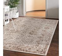 Mazovia Alfombra Moderno - Diseño Moderno de Salón Grande - Pelo Corto - Alfombras de Habitación de Matrimonio, Dormitorio y Comedor - Motivo Abstracto Vintage - Beige 200x300 cm