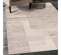 Mazovia Alfombra Moderno - Diseño Moderno de Salón Grande - Pelo Corto - Alfombras de Habitación de Matrimonio, Dormitorio y Comedor - Motivo Abstracto Vintage - Beige 240x330 cm