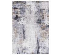 Mazovia Alfombra Moderno - Diseño Moderno de Salón Pelo Corto - Alfombras Vintage Abstractas - Alfombra de Matrimonio, Dormitorio - Lavable, Antideslizante - Alfombras 80x150cm Gris Beige