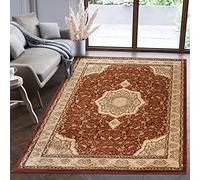 Mazovia Alfombra Oriental de Salón Grande - Pelo Corto - Para Habitación de Matrimonio, Dormitorio y Comedor - Diseño Marrón - 150x295 cm