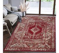 Mazovia Alfombra Oriental - Diseño Oriental de Salón Grande - Pelo Corto - Alfombras de Habitación de Matrimonio, Dormitorio y Comedor - Motivo Oriental - Rojo - 200x300 cm