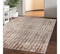 Mazovia Alfombra Salón 120x170cm Crema Abstracto Suave Suelo Radiante | Alfombra para Dormitorio Comedor Oficina Beige Fácil de Limpiar Resistente a Detergentes Pelo Corto Sintético Moderno Vistoso
