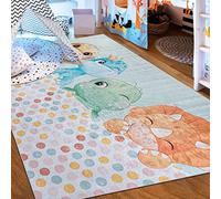 Mazovia Alfombra Salon - Lavable Alfombra Impresa - Alfombra Salon Pelo Corto - Alfombras de Habitacion - Antideslizante Alfombra Emma - Alfombra Bebe Animali - Multicolor 80x150cm