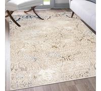 Mazovia Alfombras Crema Vintage Alfombras - Alfombras para Salón, Dormitorio, Comedor, Oficina - Tapis à Poils Courts Rectangle - Certificado Oeko-Tex - Crème Beige Alfombras - 160 x 230 cm