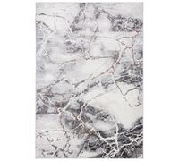 Mazovia Tappeto Salotto Moderno Pelo Corto - Tappeti Moderni Soggiorno - Tappeti Camera da Letto - Tappeti Salotto Grandi Dimesnioni - Motivo Astratto Marbre - Gris 300x400 cm