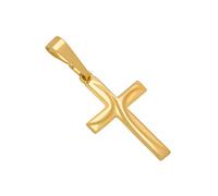 MAZZERI 14k Gold Cross Pendant, Hypoallergenic Gold Religious Charms for Men and Women, Handcrafted in the USA, 0.9 Inch, Oro amarillo, No es una piedra preciosa