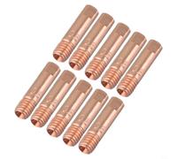 MB-15AK MIG MAG Kit de repuesto de boquilla de gas para soplete de soldadura, 10 boquillas de cobre de rosca M6 0.8 1.0 1.2 mm de apertura para un rendimiento estable (0.8 mm)