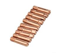 MB-15AK MIG MAG Kit de repuesto de boquilla de gas para soplete de soldadura, 10 boquillas de cobre de rosca M6 0.8 1.0 1.2 mm de apertura para un rendimiento estable (1.0 mm)