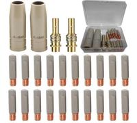 MB-15AK Welding Shield Nozzle 0.8mm Coated Tip(24pcs-0.8mm) | Special coating prevents spatter buildup, reduces cleaning time, para ideal for 0.8mm wire welding tasks