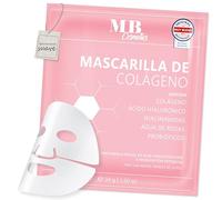 MB Cosmetics Mascarilla de colágeno - con ácido hialurónico, y probióticos - Mascarilla facial de hidrogel para la reducción de arrugas. Ultra concentrada con 52.000 ppm, 1 unidad.